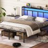 VECELO Full Size Metal Bed Frame with Headboard and Sturdy Support 4