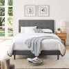 Queen Size Metal Platform Bed Frame Easy Assembly with Headboard 4