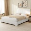 Queen Size Boucle Upholstered Bed Frame with Adjustable Headboard