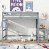 Twin Loft Bed Frame for Kids Heavy Duty Wooden High Bed with Ladder