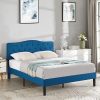 Bowery Hill Queen Murphy Bed with Wooden Slats and Shelves in White 3