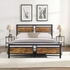 VECELO Full Size Bed Frame with Wood Headboard and 14 Inch Platform 3