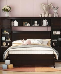 Harper Bright Full Bed Frame with 4 Storage Drawers in Espresso