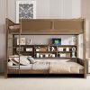 Rustic Queen Bed Frame with Headboard No Box Spring Needed 3