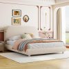 Bellemave White Full Size Wooden House Bed with Twin Trundle and Storage 4