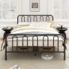 Heavy-Duty Twin Metal Loft Bed Frame with Ladders and Guardrails 3