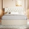 Queen Size House Beds with 2 Storage Drawers, Wood Platform Bed Frame with Rails and Roof Headboard, Montessori Bed with Slats Supports for Kids Girls Boys Adults, White 4