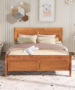 Queen Size Platform Bed Frame with Headboard for Kids and Adults 2