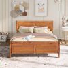 Merax Twin Wood Bed Frame with Headboard and Hidden Drawer for Kids 4