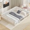 YITAHOME King Size LED Bed Frame with Storage and Charging Station Gray 3
