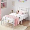 VECELO 18 Inch Metal Platform Bed Frame Twin Size Heavy Duty Support 4