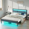 Giantex Linen Upholstered Twin Bed Frame for Kids with Wingback Headboard 4