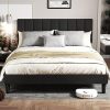 VECELO Full Size Upholstered Bed Frame with 4 Storage Drawers 4