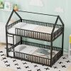 Twin Bed Frame with Headboard and Slats for Kids in Gray Color 3