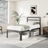 Dolonm Full Size Lift Up Storage Bed with Hydraulic Headboard Gray Linen 3