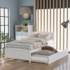 Queen Size Rattan Bed Frame with Headboard Easy Assembly Antique Walnut 4