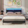 Luxenbourg Upholstered Platform Bed with Headboard for Full Size 3