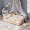 Modern Upholstered King Bed Frame with Storage and LED Headboard 3