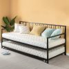 ZINUS Eden Twin Metal Daybed with Trundle and Steel Slat Support