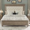 King Size Wood Bed Frame with Headboard No Box Spring Needed 14 Inch 4