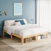 14 Inch Rustic Bohemian Bed Frame with Adjustable Headboard Twin 3