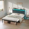 DWVO Full Bed Frame with Adjustable Headboard, Beige Linen Upholstered Platform Bed Frame with Nail Headboard, 12” Under-Bed Storage Low Profile Bed Frame No Box Spring Needed Hold up to 800lbs 4