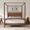 Acacia Astoria Queen Platform Bed Frame with Upholstered Headboard 4