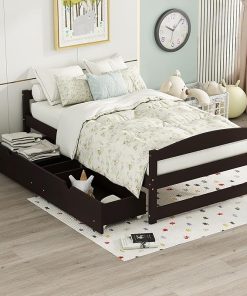 Bellemave Twin Size Kids Bed with 2 Drawers and Storage Features