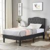 Twin Bed with Storage Drawers Upholstered Platform Bed for Kids 3