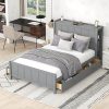 Merax Twin Over Twin Metal Bunk Bed Frame with Slide in Black 3