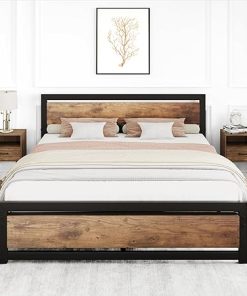 GAOMON Full Size Bed Frame with Headboard Easy Assemble 14 Inch