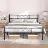 Idealhouse 14 Inch Full Bed Frame with Storage Easy Assembly Steel Support 3