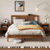 King Velvet Upholstered Bed Frame with 4 Drawers and Wingback Headboard 3