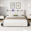 Light Green Full Chenoa Tufted Upholstered Platform Bed Frame 3