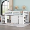 Heavy Duty Full Over Full Bunk Beds with Ladder and Guardrail 3