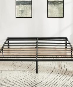 VECELO 14 Inch King Metal Bed Frame Heavy Duty Steel No Box Spring