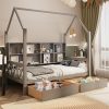King Size Floating Bed Frame with LED Lights Easy Assembly Noise Free 3