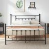 Heavy Duty Metal Bunk Bed Full XL Over Queen with Guardrail and Ladder 4