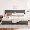 Novilla Queen Size Bed Frame with 4 Storage Drawers and Upholstered Headboard 3 Novilla Queen Size Bed Frame with 4 Storage Drawers and Upholstered Headboard 3