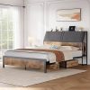 Queen Size Platform Bed with Storage for Kids and Teens – White 4