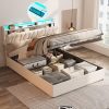 KOMFOTT Full Size Solid Wood Platform Bed Frame with Storage Solutions 3
