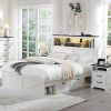 Twin Size Upholstered Bed Frame with Headboard and Footboard in Black 3
