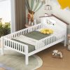 Gazelle King Solid Wood Bed Frame with High Headboard 800 lbs Capacity 4