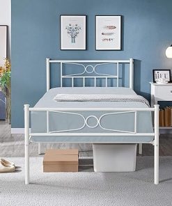 Twin Size Bed Frame with Storage No Box Spring for Kids and Adults