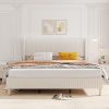 Modern Low Profile Queen Bed Frame with Ergonomic Wingback Headboard 3 Modern Low Profile Queen Bed Frame with Ergonomic Wingback Headboard 3