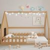 Loft Bed Full Size for Kids and Teens with Window and Ladder 4