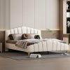 Twin Size Linen Daybed with Trundle Solid Wood Frame No Box Spring Gray 4