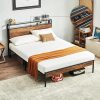 Driftwood Queen Solid Wood Platform Bed Frame with Easy Assembly 4