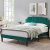 PayLessHere Twin Upholstered Platform Bed Frame with Fabric Headboard 3