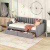 Twin Size Wooden Platform Bed Frame with Headboard and Footboard 3